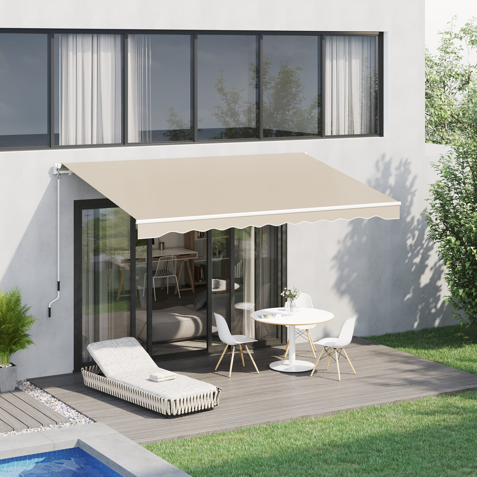 Awning installation closeup